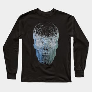 Skull Abstract Art Long Sleeve T-Shirt